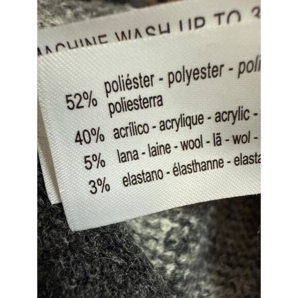 Zara Black White Wool Zebra Print Long Sleeve Button Up Cardigan Sweater Top S - Picture 5 of 5